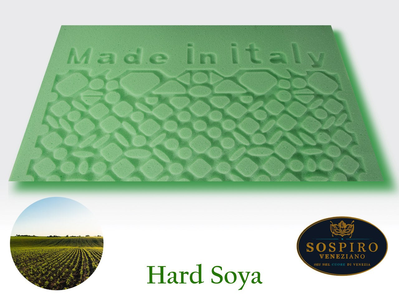 Materiale per materassi bio hard soya di origine vegetale